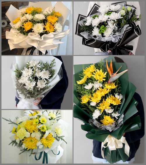 湖北咸宁市赤壁市黄盖湖镇老河村白事花束代送